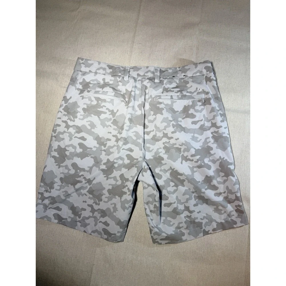 Mizzen+Main Men's Helmsman Chino Golf Shorts Gray Camo, Size 30